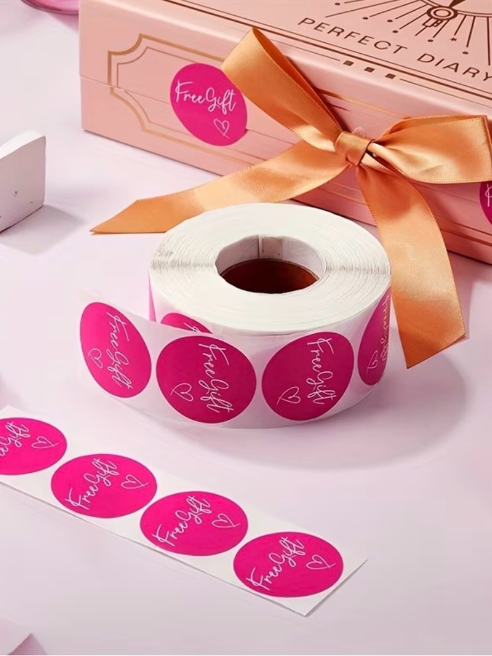 *Choose One* Free Gift 1” Round 500 Roll Sticker Labels NIP - Picture 2 of 6